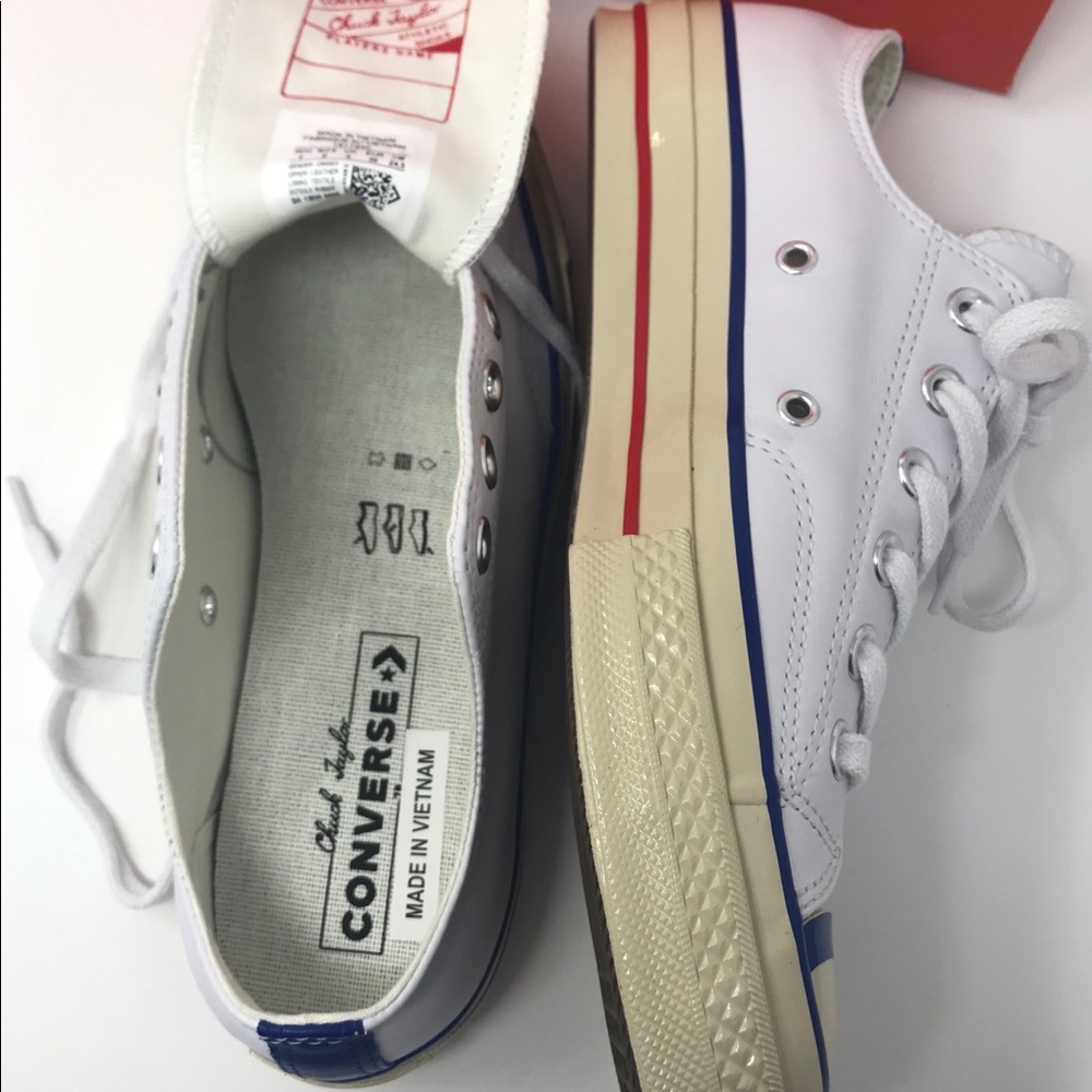 Converse Chuck 70 OX Leather White Blue W AUTHENT - Picture 8 of 8